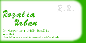 rozalia urban business card